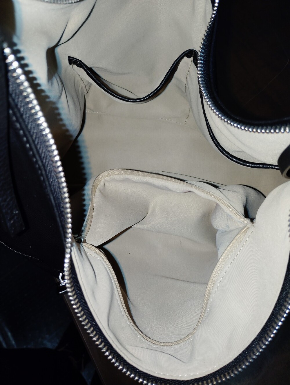 Classic Black Genuine Leather Slouchy Hobo Shoulder Bag - Women's Super Soft ! - Picture 10 of 13